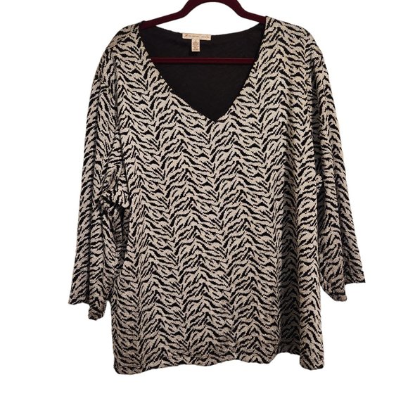 JM Collection Tops - Beautiful Zebra Print JM Collection Woman Tunic Size 3X
